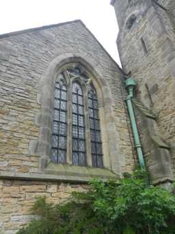 Photograph of arched window at Church of St Michael & All Angels 2016