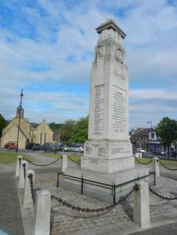 War Memorial Cenotaph,behind railings Town Centre, Crook 2016