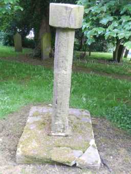 Cross at St Philip & St James' Church, Witton-le-Wear from side nearer church 2016