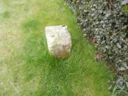 County Council Marker Stone at 77 Staindrop Road from above 2017