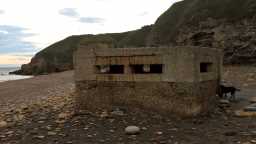 Photo of pill box on Blast Beach, Seaham 2017