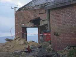 Close up of rear of eastern elevation of Weatherhil Engine house 2003
