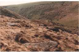 Cup-marked boulder at the head of Osmaril Gill, Barningham Moor 1980-1997
