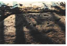 Image of a cup-marked outcrop, The Rigg 1980-1997 Image of a cup-marked outcrop, The Rigg 1980-1997