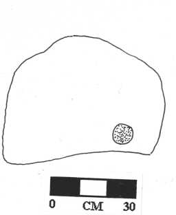 Illustration of a single cup on a boulder, Scale Knoll, Barningham Moor 1980-1997