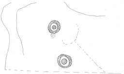 Illustration of a cup-and-ring-marked boulder, East Loups', Cotherstone 1980-1997
