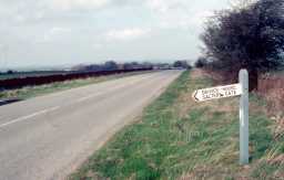 Guidepost to Drover House, Satley 04/1973