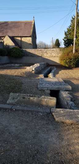 Photograph of Piercebridge Roman fort culvert in the early evening March sunlight 19-MAR-2022