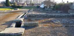 Photograph of Piercebridge Roman fort in the early evening March sunlight 19-MAR-2022