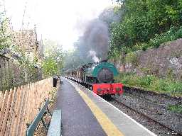 Train at former Railway Station 2004