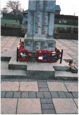 Close up of the base of Murton War Memorial October 2005